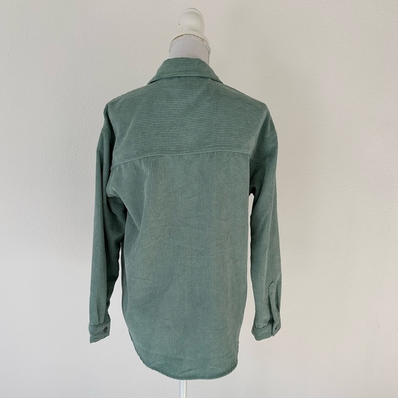 Teal corduroy button up. - Picture 3 of 4